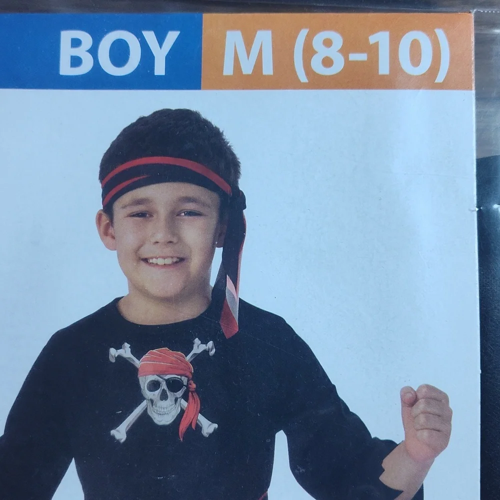 Boy Medium 8-10 Pirate Halloween Costume New